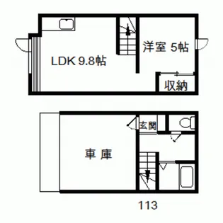 蒼い杜つくだ【1階】の間取り