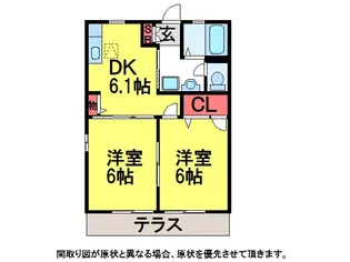 トワヴェールB棟【1階】の間取り