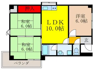 マンション ラヴィング【1階】の間取り