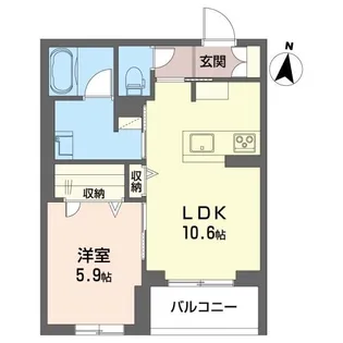 フェーデ ディモーラ【2階】の間取り