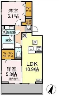 リシェスみのり台 A・B・C B棟【3階】の間取り
