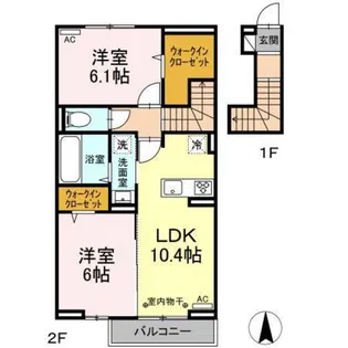 グランツ長岡【2階】の間取り