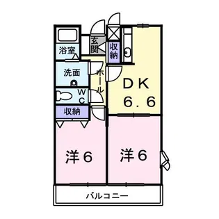 ヴァイオレット【2階】の間取り