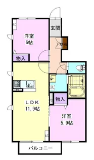 アルファソレイユ【1階】の間取り