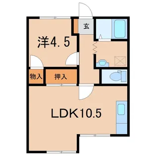 リバーサイドハイツ【1階】の間取り