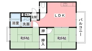 兵庫県西宮市小曽根町2【アパート】の間取り