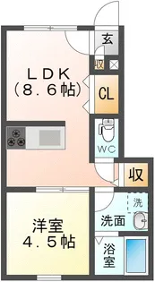 EARL’S COURT 下泉(アールズコート下泉)【1階】の間取り