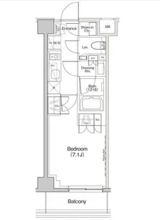 ザ・パークハビオ下北沢【1階】の間取り