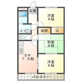 3DKの間取り画像