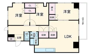 ワールド21【4階】の間取り