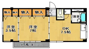 2DKの間取り画像