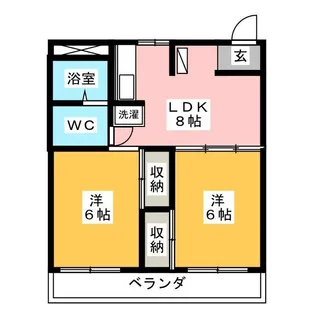 コーポ静岡【2階】の間取り