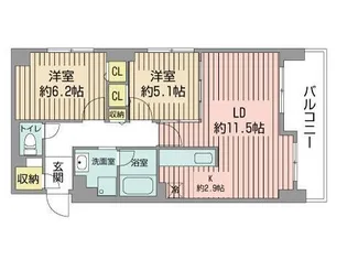 レジディア北三条【7階】の間取り