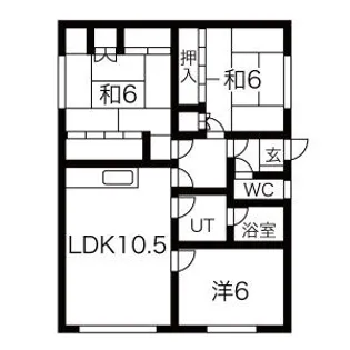 公栄ハイツ【1階】の間取り