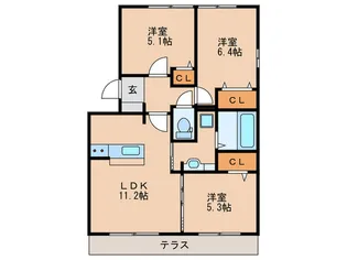 ブラン春日【2階】の間取り