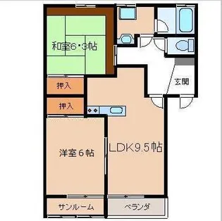 コンフォートハイツII【1階】の間取り