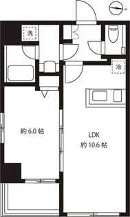 東京都港区西麻布4【マンション】の間取り