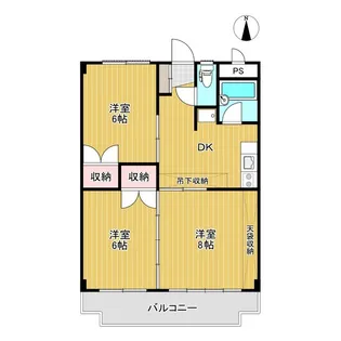 福島県郡山市朝日2【アパート】の間取り