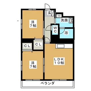 canal鎌田【2階】の間取り