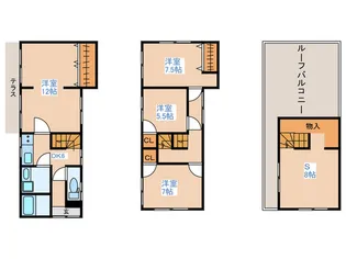 東京都中野区中野1【一戸建】の間取り