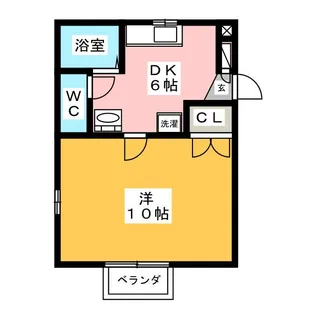 メロディーS【2階】の間取り