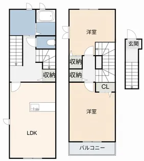 HIIRAGI平坂町【2階】の間取り