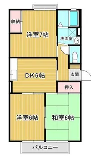 ツインビレッジA【1階】の間取り
