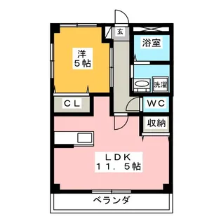 カーサフェリーチェ A棟【2階】の間取り