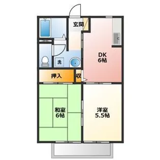 グリーンパークはやの B棟【2階】の間取り