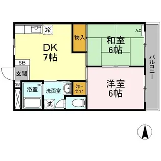 ベルパルク【3階】の間取り