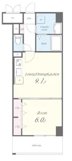 福岡県久留米市本町【マンション】の間取り