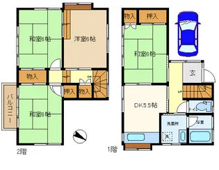 埼玉県春日部市粕壁東5【一戸建】の間取り