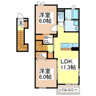 ラフレシールI【2階】の間取り