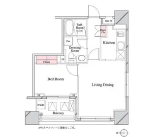 パークキューブ八丁堀【3階】の間取り