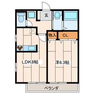 神奈川県横須賀市三春町4【アパート】の間取り