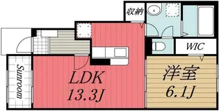 千葉県四街道市鹿渡【アパート】の間取り