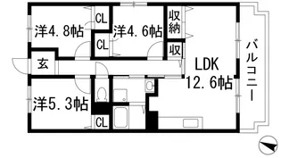 ゴールドヒル宝塚【3階】の間取り