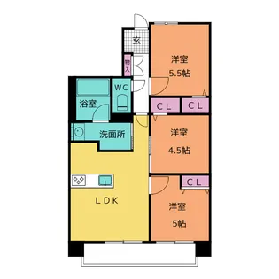 リコット梅坪駅前【13階】の間取り