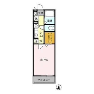 東京都日野市万願寺4【アパート】の間取り