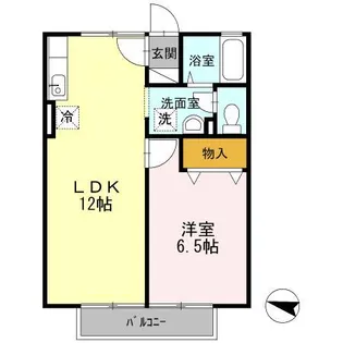 エクレール西三城A【2階】の間取り