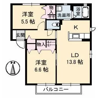 SQUARE35 D棟【1階】の間取り