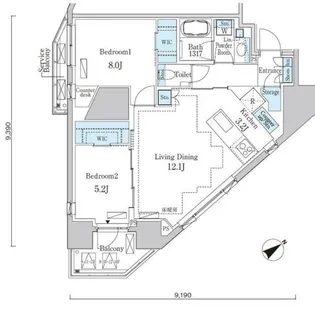 東京都港区白金台5【マンション】の間取り