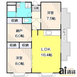 東京都練馬区石神井町6【マンション】の間取り