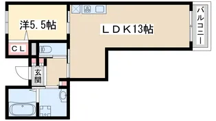 ビエナ東淀川【1階】の間取り