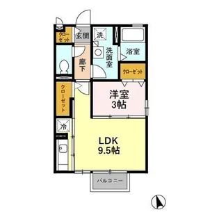 セレンシア【1階】の間取り