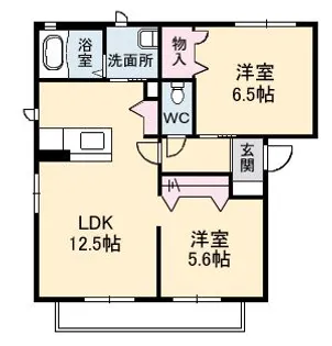 エスポアール瀬野 B棟【1階】の間取り