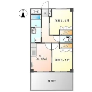 メゾン青豊【1階】の間取り