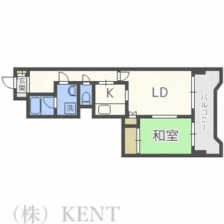 アジエステート大通西プラザ【6階】の間取り