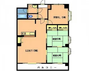 グランデュア緑井【6階】の間取り