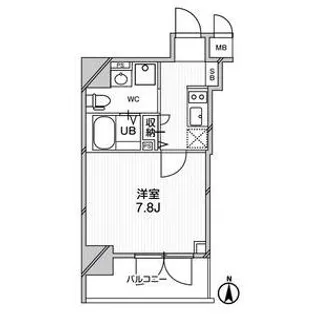 1Kの間取り画像
